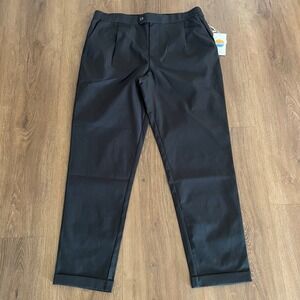 NWT Vuori Mens Cascade Elastic Waist Trouser Black Performance Pants 34x30 $158